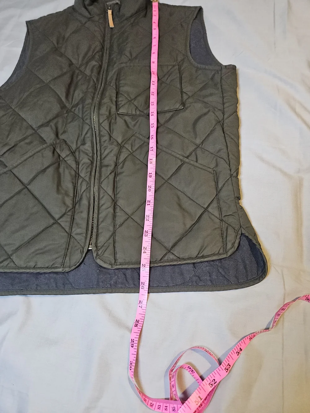 J. Crew Quilted Olive Green Men's Vest